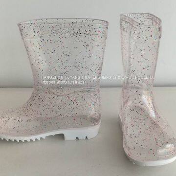 Hi-Q Various Transparent Kids' PVC Rain Boots, Cheap Children Rain Boot,High Quality Kid 100%Transparent Rain Boots photo-4