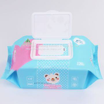 Baby Wipes 10pcs to 200pcs OEM Wet Wipes Manufacturer With Vitamin E and Aloe Vera photo-3