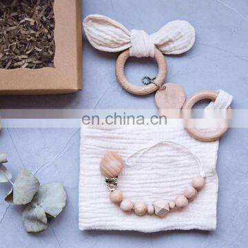 Baby Comforter Blanket Pacifier Clip Chain Set photo-4