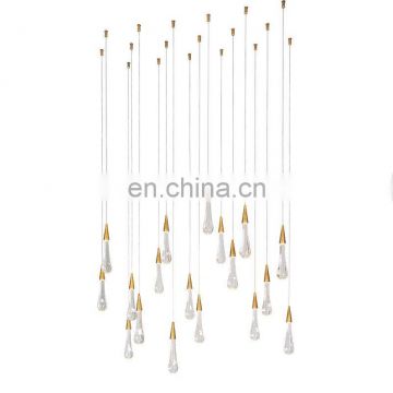 Modern Gold Raindrop Creative Glass Modern Crystal Chandelier Lighting