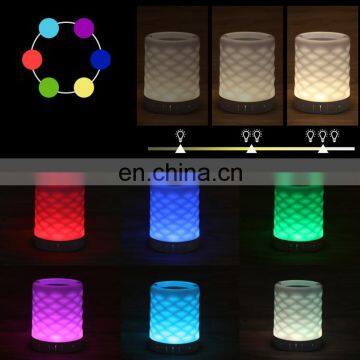 Night Light With Bluetooth Speaker Portable Wireless TF Card Touch Control Color LED Bedside Table Lamp photo-7