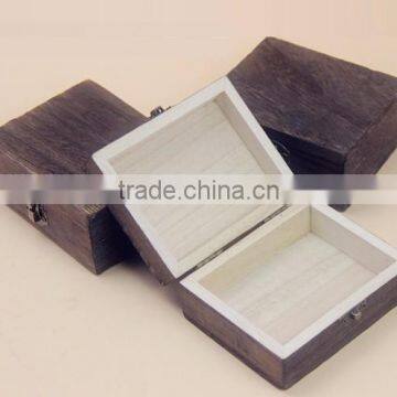 Vintage burnt style small wooden gift boxes wholesale