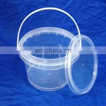 PP material custom logo plastic 500ml round bucket/plastic pail