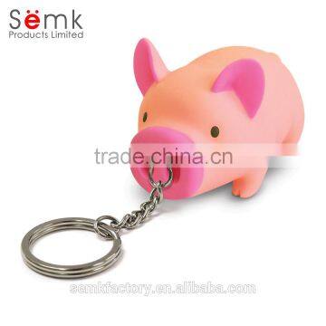 Popular Promotional Gifts Plastic Soft PVC Piggy Shaped Key Chain