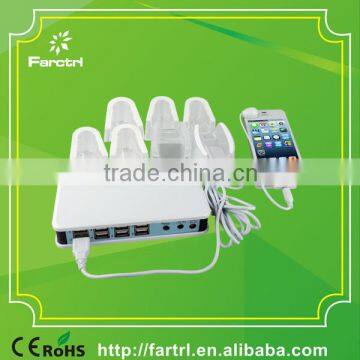 100% Secure for Retails Store 8 USB Ports Multi-port Used Desk Stand Lock Cable With Charger and Alarm photo-2