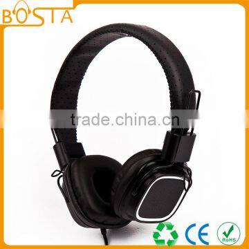 New arrival super stereo deep bass noise cancellation popular leather headphone