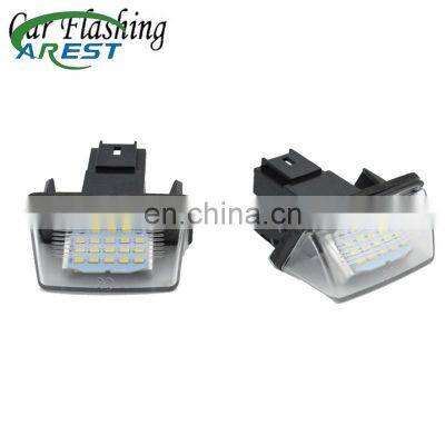 1 Pair LED Number License Plate Lights 18SMD No Error Free light bulb For PEUGEOT 206 207 306 307 406 407 for CITROEN C3 C4 C5