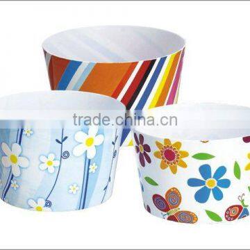 Plastic salad bowl set