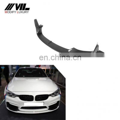 P style M4 half carbon fiber front bumper lip for BMW M4 2014 UP