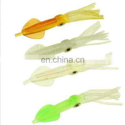 10cm 6.3g  luminous colorful squid large Soft bait crank fishing lure bait fidget spinner silicone lure