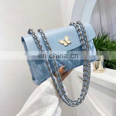 2021 New Korea Style Luxury Handbags For Women Elegance Cross-body Bag Small Diamond Pattern Chain Bag