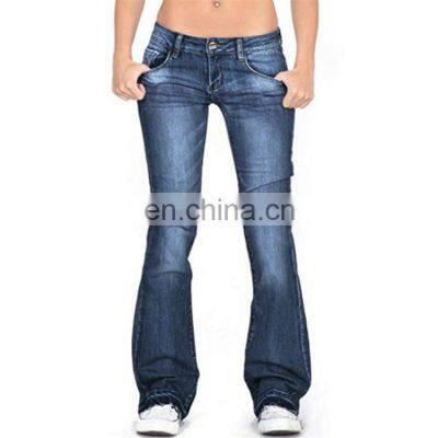 Na0807 Hot Style Ladies Jeans Tight-fitting Stretch Fringed Horn Slimming Jeans Women Trousers photo-2