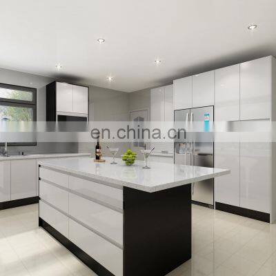 Modern Simple Kitchen Furniture Plywood Matt Lacquer Kitchen Door Modular Kitchen Cabinets