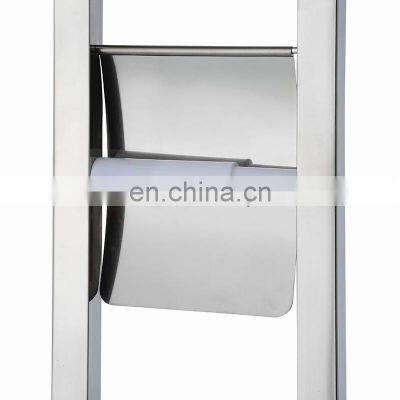 Прямоугольный держатель туалетной бумаги и держатель туалетной щетки из нержавеющей стали - полезный набор для ванной комнаты photo-5