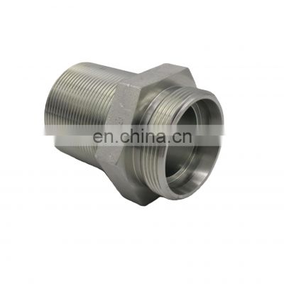 OEM ODM Provided Hot dip galvanized Industry Pipe Fitting Hydraulic Fitting Types Thread Connecting Straight Adapter