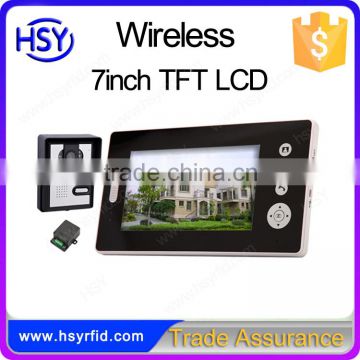 7inch color screen wireless video door phone intercom system