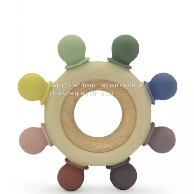 Wholesale Silicone Rudder Teether Rattle Toys By Weiqi photo-3