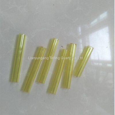 Yellow Quartz Glass Tube Fused Quartz Tube for Furnace photo-4