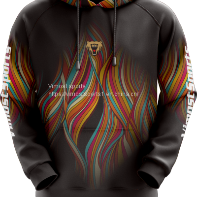 New Style Customized Sublimation Hoodie of Black Strings