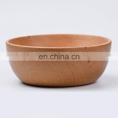 Eco Friendly Logo Small Large Rustic Wooden Dough Salad Fruit Mixing Decorative Serving Bowl Basin and Spoon Set Handmade photo-5