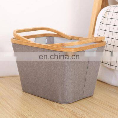 Toys Chest Foldable Storage Bins Box and Organizer Kids Dirty Clothes Bamboo Laundry Basket Home Storage & Organization photo-3