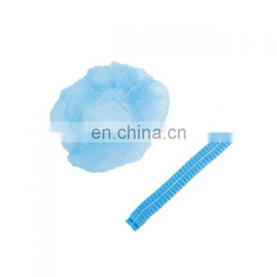 Disposable Hair Net Food industrial bouffant cap Elastic Nonwoven Disposable Clip Cap Mob Cap