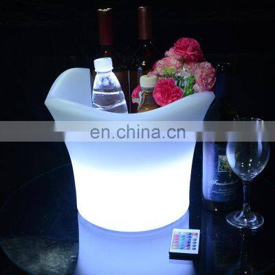 LED luminous ice bucket square plastic Champagne Wine Drinks Beer Bucket Modern Home LED Glowing Led Rechargeable Cooler