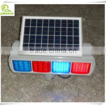 Factory direct double sides four sets LED solar strobe warning light