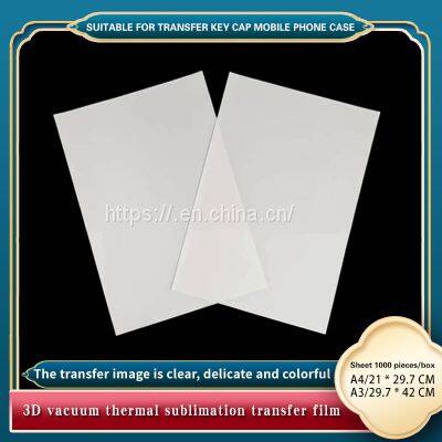 Heat Transfer Film.3D Vacuum Profiled Surface Heat Transfer Film. White Phone Case Key Cap Game Controller Transfer Imported Film photo-3