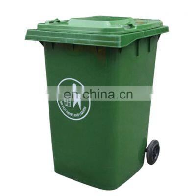 HDPE Public Plastic Garbage Bin Outdoor 360L Green EN 840 Dustbin 96 Gallon Trash Can with Cover