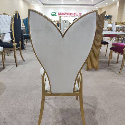 Latest Design Stainless Steel Gold Wedding Event Dining Chair photo-3