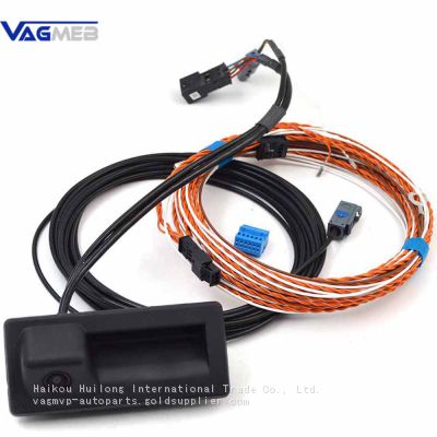 For Audi A4 A5 B9 8W Q7 Rear View Trunk handle Camera with Highline Guidance Line Wiring harness 3V0 827 566L 3V0827566L