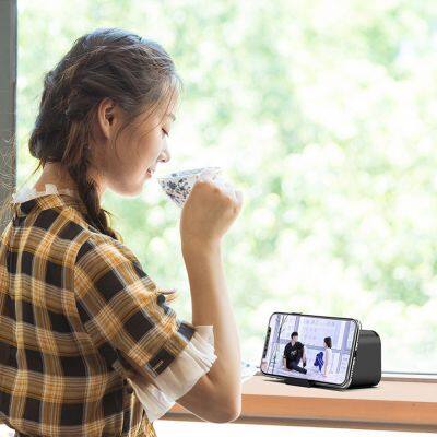 Latest Desktop Bluetooth Speaker Alarm Clock Speaker Phone Holder Portable Outdoor Wireless Speaker photo-4