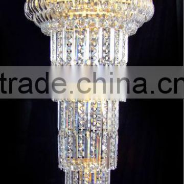 luxury hotel villa lobby big crystal chandelier