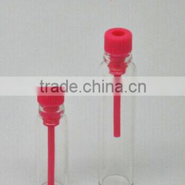 wholesale 1ml 2ml perfume glass vial with plastic plug