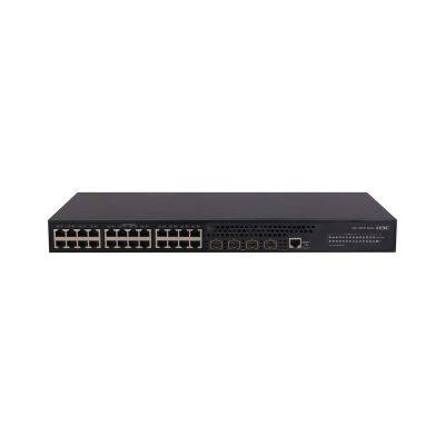 H3C S5130S-28S-HPWR-EI-AC Коммерческий POE-коммутатор - 24 порта Gigabit Ethernet + 4 комбинированных порта + 4×10G SFP-фибровые порты для подключения вверх, Управляемый коммутатор 2-го/3-го уровня