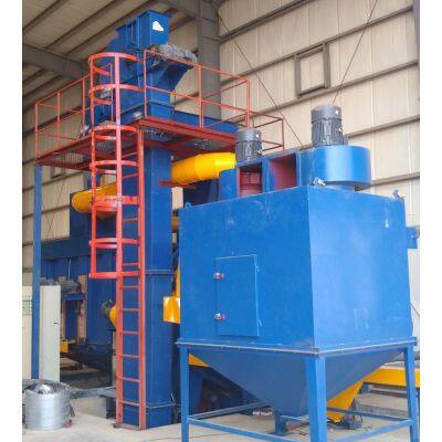 Automatic direct shot blasting machine customized frame H-beam H-beam drum conveyor shot blasting machine