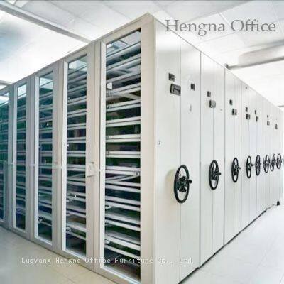 Professional High-Density Mobile Shelving for Office File Storage Library Archive cabinets with Locking System