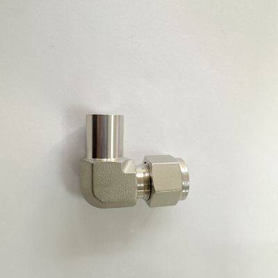 Precision Machined 316L Stainless Steel Double Ferrule Elbow Fitting