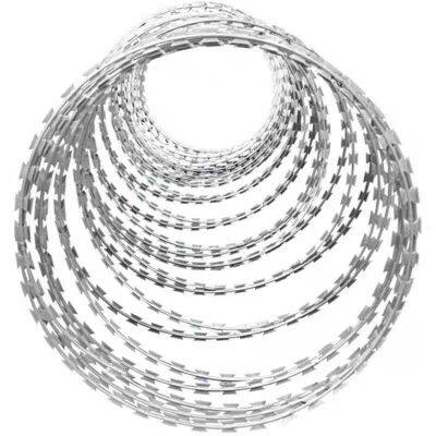 Galvanized Razor Barbed Wire With 500g Zinc Coating for Perimeter Security photo-1