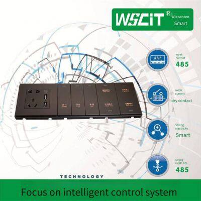New 86-type Recessed Large Panel Frameless Wall Switch, Champagne Gold Two-way Single/double Control Switch, Manufacturer