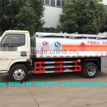 Madagascar 5-6m3 mini diesel fuel truck price, fuel tanker truck with fuel dispenser