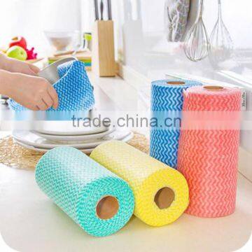 blue stripe & white stripe cleaning microfiber cloth /rags/clean wipe cloth 50pcs/roll