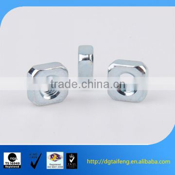 Zinc Finish Steel Regular Square Nut