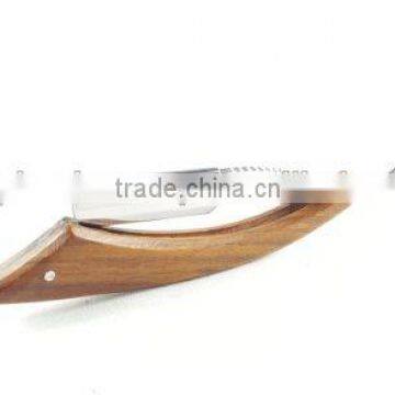 Wooden Straight Razor Natural Wood Color