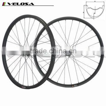 27.5er offset MTB carbon beadless wheelset 650B hookless AM racing wheels