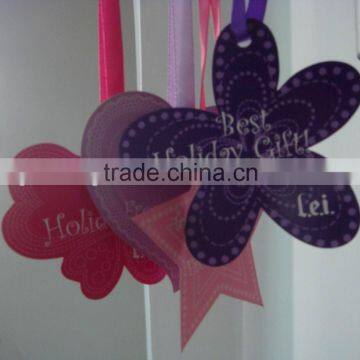 Flower Shaped Paper Garment Hangtag