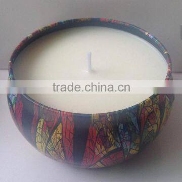Scented Soybean Wax Candle in Tin Box With Metal Lid photo-6