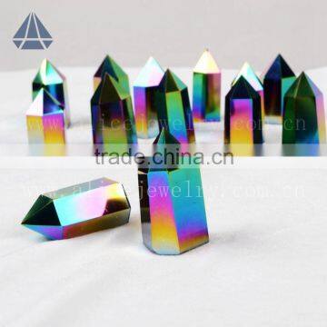 Natural rock rainbow aura quartz point healing crystal stone                        
                                                Quality Choice