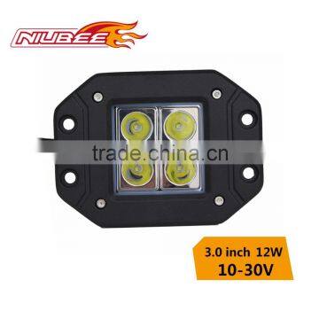 3inch 12W Car Work Light Led 12V With Spot Beam